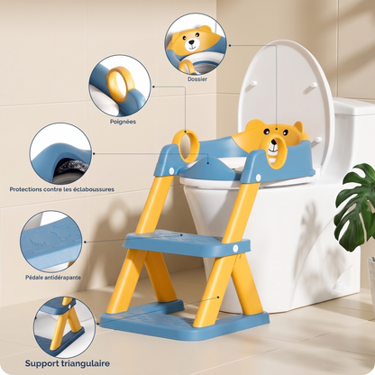 Marchepied de toilettes pliable